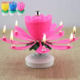 Bộ 2 nến nở hoa và phát nhạc V.2 (màu hồng)