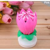 Bộ 2 nến nở hoa và phát nhạc V.2 (màu hồng)
