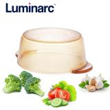 Bộ 2 nồi thủy tinh Luminarc Vitro Amberline Granite 1L/2L (Đáy mới chống trượt) + Tặng Bộ 6 ly thủy tinh 240ml