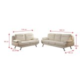 Bộ 2 sofa băng Klosso KCB002-SK (Kem)