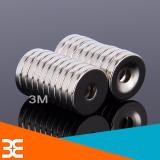 Bộ 2 Viên Nam Châm Đất Hiếm 15x3mm Lỗ 4mm