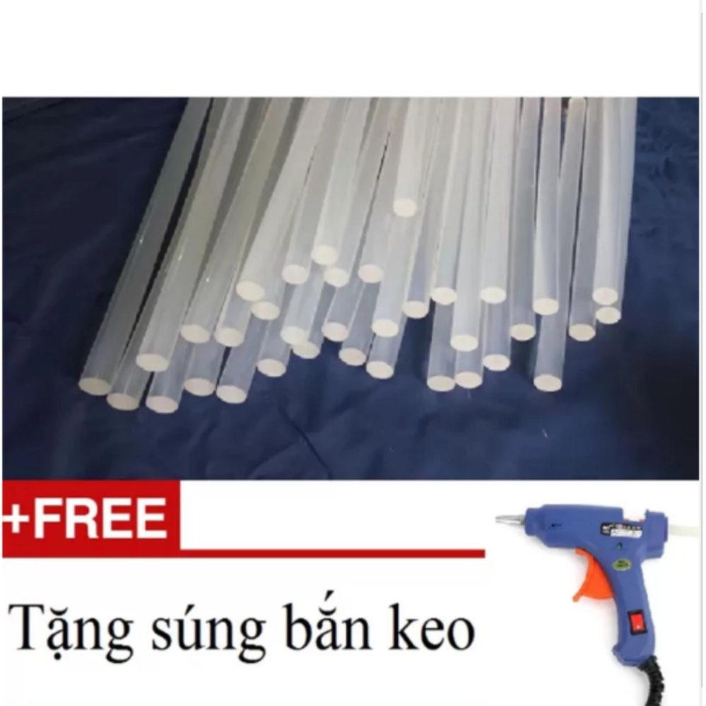 bắn keo Silicon nến Tặng 5 cây keo nến  dài 25cm.