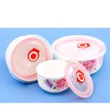 Bộ 3 bát sứ có nắp hút chân không cao cấp