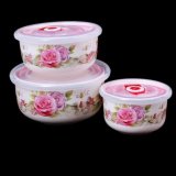 Bộ 3 bát sứ có nắp hút chân không cao cấp