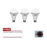 Bộ 3 Bóng đèn Led Bulb cảm ứng cơ thể thông minh 12W tự động tắt mở (Tặng đui)