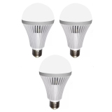 Bộ 3 bóng đèn LED Bulb tích điện thông minh 9W (Ánh sáng trắng)