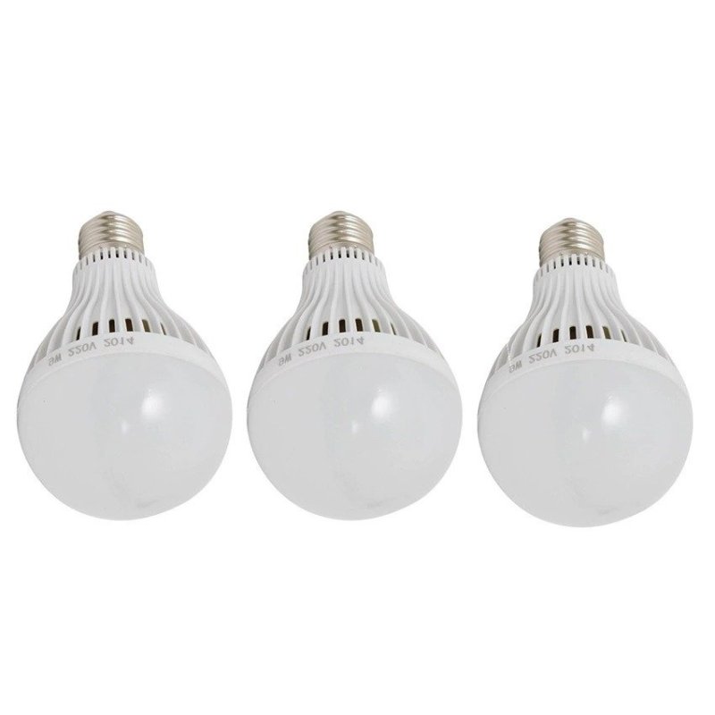 Bộ 3 bóng đèn Led Bulb tích điện thông minh SmartCharge 12W ánh sáng trắng (Trắng)