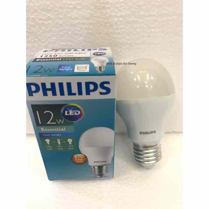 Bộ 3 Bóng Đèn Philips Led Ess Ledbulb 12w Đuôi E27 230v A60 Ánh Sáng (Trắng,Vàng)