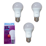 Bộ 3 Bóng đèn Philips Ledbulb 13W E27 6500K 230V A60 Ánh sáng( trắng) (Hãng phân phối chính hãng)