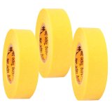 Bộ 3 cuộn băng keo 3M Masking Tape 243J Plus 10mmx18m (Vàng)