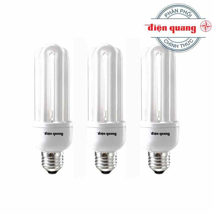 Bộ 3 Đèn Compact Điện Quang-CFL-3U-T4-14W-DL-E27 14W