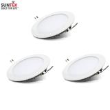 Bộ 3 đèn LED âm trần SUNTEK 9W  (Ánh sáng vàng) (Vàng)