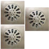 Bộ 3 hố ga thoát sàn inox mờ sanji 15x15 phi 60 và phi 90 hg03