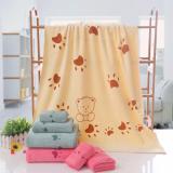 Bộ 3 khăn tắm, khăn mặt, khăn lau tóc cao cấp (vàng gấu) - (BQ246-VANGGAU)