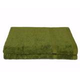 Bộ 3 Khăn trải giường spa 100 % cotton cao cấp BHOME 90x180cm (Xanh rêu)