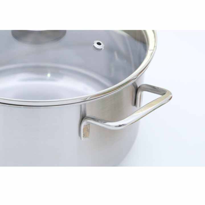 Bộ 3 nồi inox 3 đáy nắp kính Fivestar FS06CG