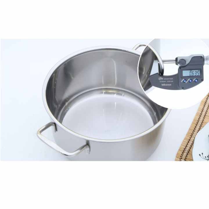 Bộ 3 nồi inox 3 đáy nắp kính Fivestar FS06CG
