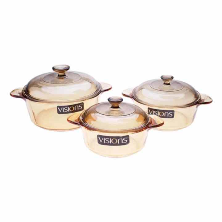 Bộ 3 nồi Visions VS-332 (1.25L+2.25L+3.25L)