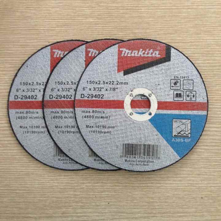 Bộ 3 sản phẩm Đá cắt Makita D-29402 (Đen)