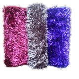 Bộ 3 thảm chùi chân lông nhung bóng 40x60 (Xanh - đỏ- tím)