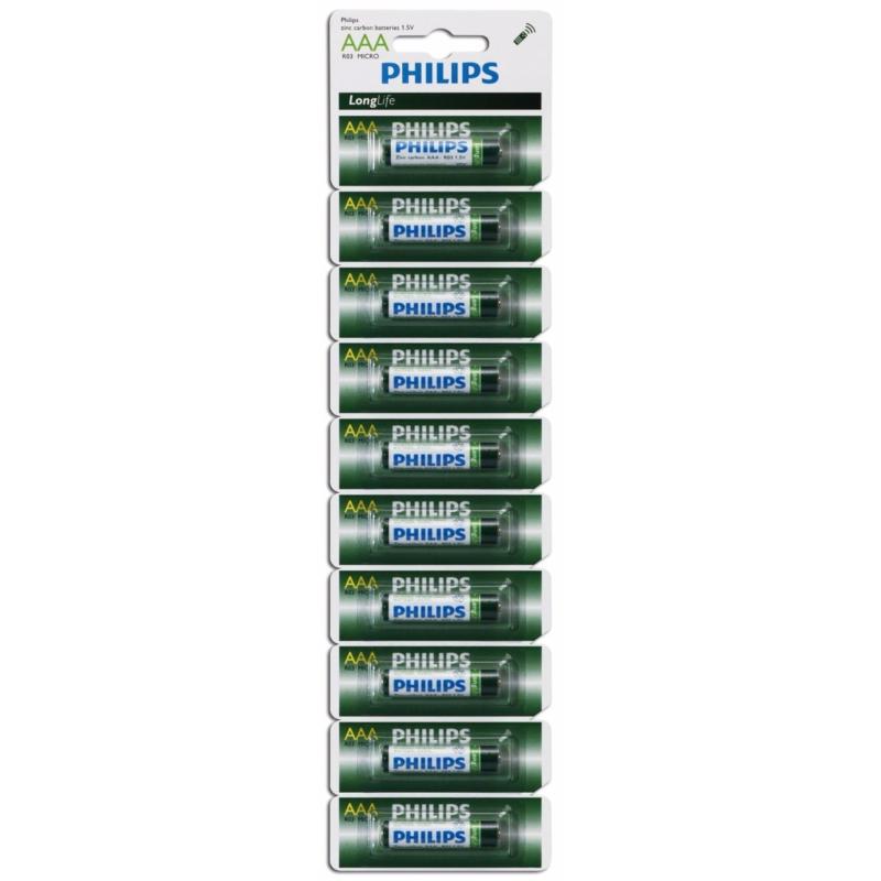 Bảng giá Bộ 3 vỉ 10 viên Pin Phillips Longlife  AAA 1.5V (Xanh)