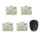 Bộ 4 công tắc điều khiển từ xa 4 thiết bị TPE RC5G4 + Remote RF 4 nút màu đen R1.1