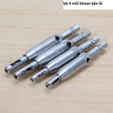 Bộ 4 mũi khoan bản lề chuôi lục giác
