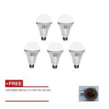 Bộ 5 Bóng đèn Led Bulb cảm ứng cơ thể thông minh 12W tự động tắt mở (Tặng đui) shopaha247