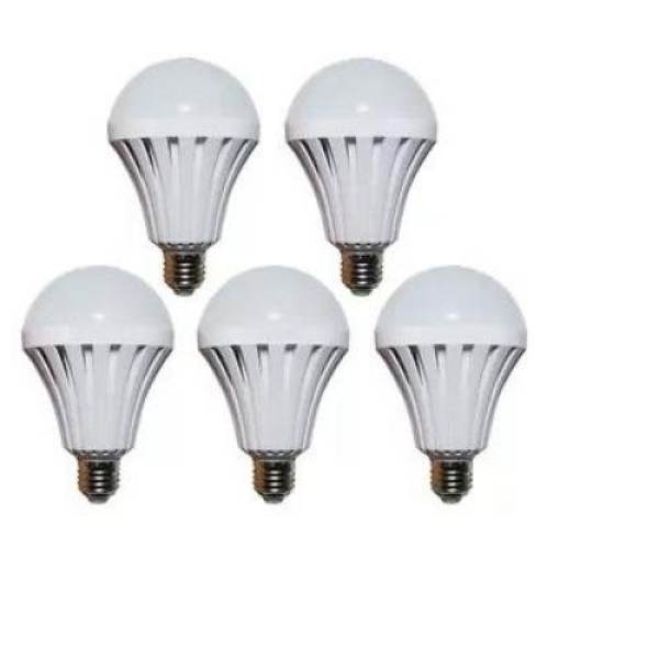 Bộ 5 bóng đèn Led Bulb tích điện thông minh SmartCharge 9W ánh sáng trắng (Trắng)(Trắng)