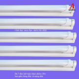 Bộ 5 Bóng đèn led Tuýp T8-18W 1.2 mét có nhôm chóa + 5 Máng đèn led tuýp 1.2m