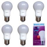 Bộ 5 Bóng đèn Philips Ledbulb 9W E27 6500K 230V A60 Ánh sáng( trắng)