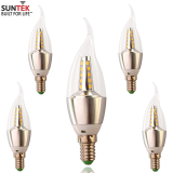 Bộ 5 bóng đèn Suntek LED nến đuôi E14 (Ánh sáng trắng)