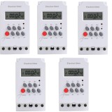Bộ 5 công tắc hẹn giờ kỹ thuật số 17 chương trình 1 ngày kg316t2