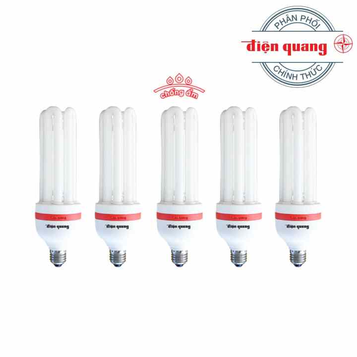 Bộ 5 Đèn Compact chống ẩm Điện Quang-CFL-AW-3U-T4-14W-DL-E27