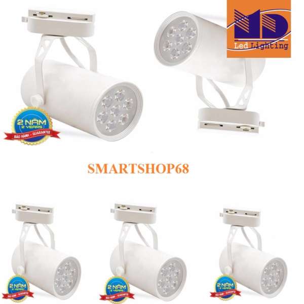 Bộ 5 Đèn led rọi ray vỏ trắng ánh sáng trắng 7W - MD61