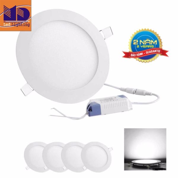 Bộ 5 Đèn LED âm trần siêu mỏng tròn ánh sáng trắng (18W-Φ200) - MD01