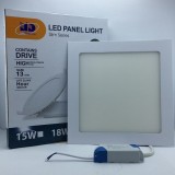 Bộ 5 Đèn LED âm trần siêu mỏng vuông ánh sáng trắng (18W-Φ200) - MD02