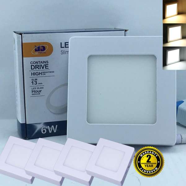 Bộ 5 Đèn led ốp trần Vuông Ánh sáng đổi 3 màu (6W - Φ120) - MD46