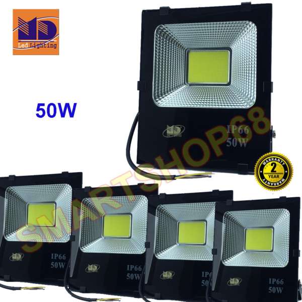 Bộ 5 Đèn Pha led Cao cấp chống nước COB ánh sáng vàng 50W - MD106