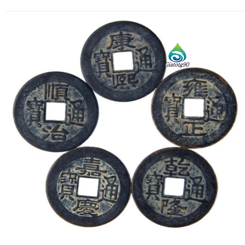 Bộ 5 Đồng Xu Ngũ Đế Phong Thủy Cầu Tài Lộc 206567