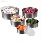 Bộ 5 hộp inox đựng thực phẩm (Bạc)