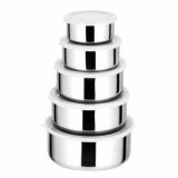 Bộ 5 hộp inox đựng thực phẩm (Bạc)