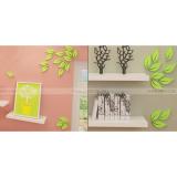 Bộ 5 lá đơn gỗ trang trí dán tường 3D (Xanh lá)