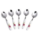 [HCM]Bộ 5 muỗng inox cán sứ MFA S06-5-03 19cm-03
