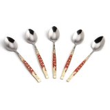 [HCM]Bộ 5 muỗng inox MFA E09-5-103 14.5cm-103 (Đỏ)
