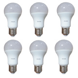 Bộ 6 Bóng đèn Philips Ledbulb 13W E27 3000K 230V A60 Ánh sáng( vàng) (Hãng phân phối chính hãng)