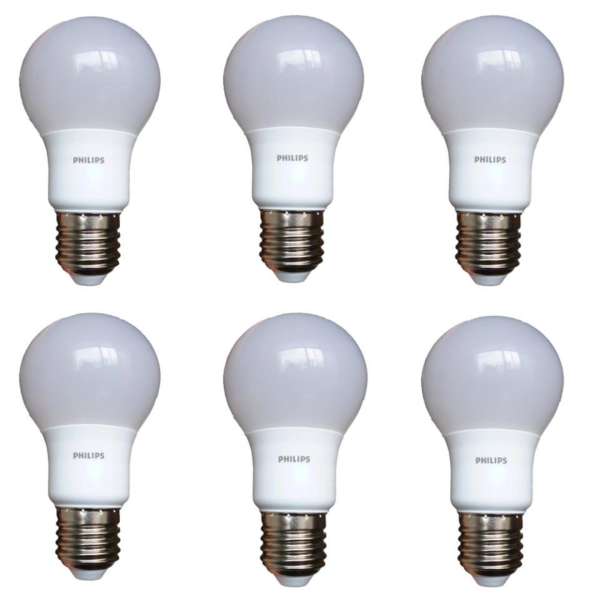 Bộ 6 Bóng đèn Philips Ledbulb 9W E27 6500K 230V A60 Ánh sáng( trắng)