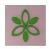 [HCM]Bộ 6 lá kép trang trí dán tường 3D gỗ (Xanh lá)