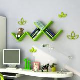 [HCM]Bộ 6 lá kép trang trí dán tường 3D gỗ (Xanh lá)