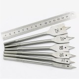 Bộ Mũi Khoan Gỗ Hình Đuôi Cá Gồm 6 Mũi Kích Thước Khoét Lỗ 10-12-16-18-20-25mm